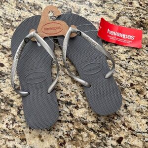Pure Barre Havaianas flip flops. New with tags.